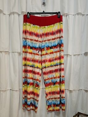 Ashley Blue Tie-Dye Multicolor Palazzo Pants